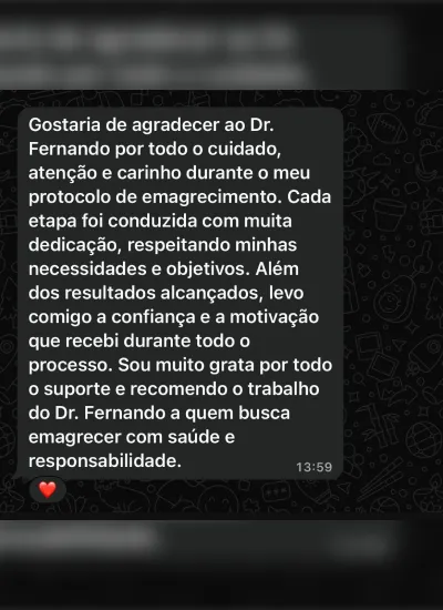 Depoimento de paciente